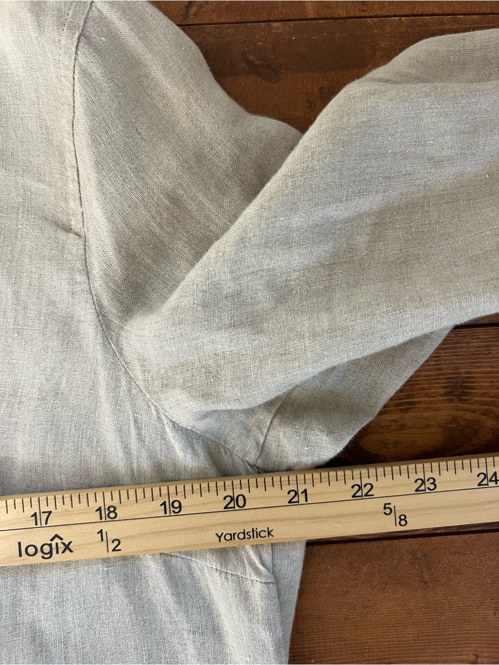 Coldwater Creek 100% Linen Button Up Shirt Womens Large Petite Beige India Made - Picture 13 of 13
